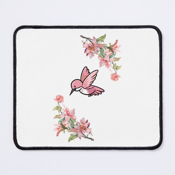 Item preview, Pink Hummingbird Floral Watercolor designed and sold by moon2020m.