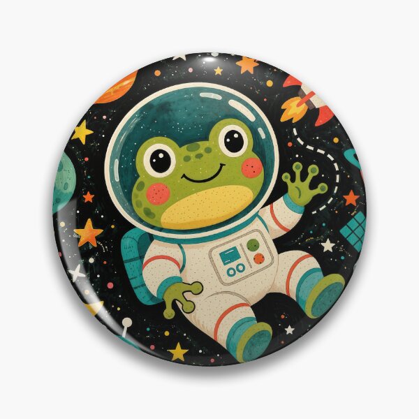 Item preview, Wall Art - Postcard - #10 - Cute Frog Astronaut Art designed and sold by ForeverPrintsOK.