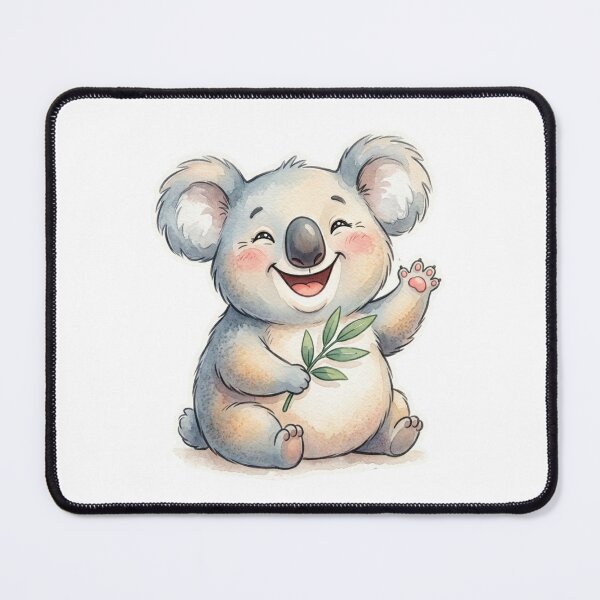 Item preview, Happy Koala with Eucalyptus designed and sold by StickVerse by Owais.