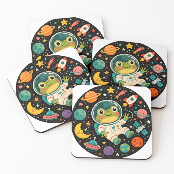 Item preview, Wall Art - Postcard - #10 - Cute Frog Astronaut Art designed and sold by ForeverPrintsOK.