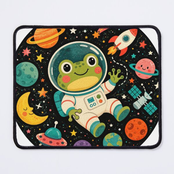 Item preview, Wall Art - Postcard - #10 - Cute Frog Astronaut Art designed and sold by ForeverPrintsOK.