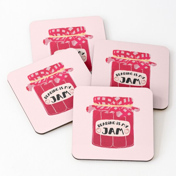 Item preview, reading is my jam - berry jam designed and sold by Neadoodles.