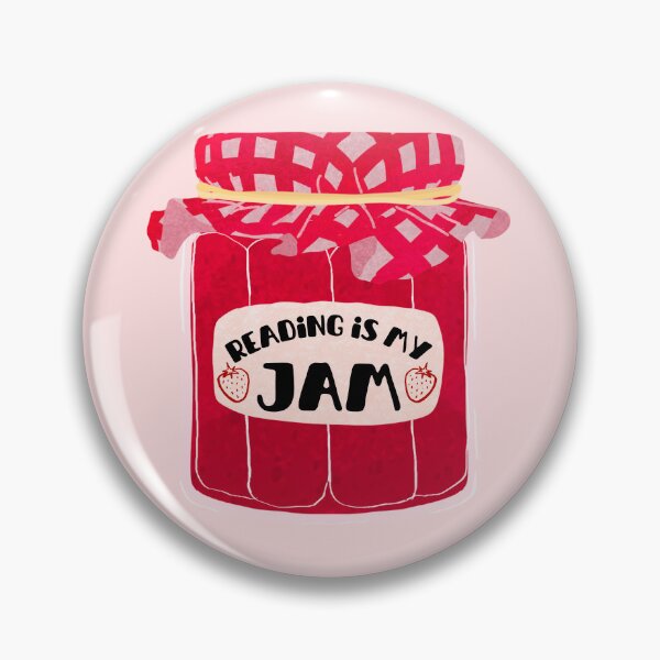 Item preview, reading is my jam - berry jam designed and sold by Neadoodles.