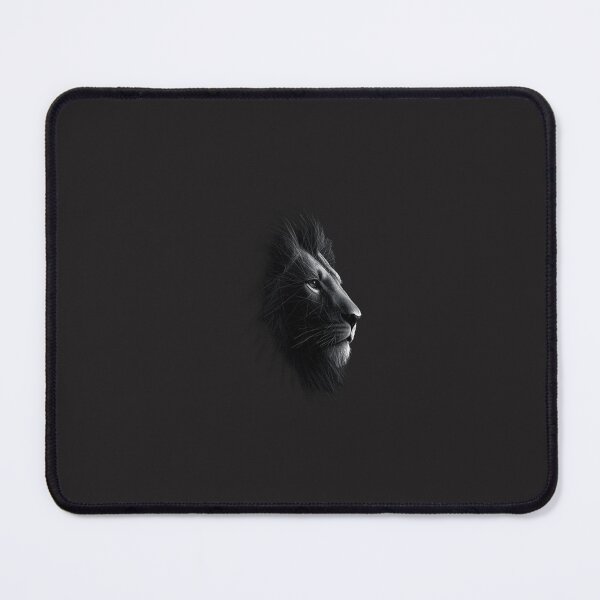 Item preview, Minimalist Lion Profile - Dark Aesthetic Monochrome Lion Art designed and sold by Bennie Singh.