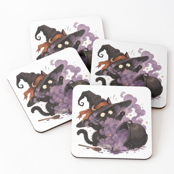 Item preview, Witch Cat Potion Disaster – Funny Halloween Black Cat designed and sold by Yaqon.