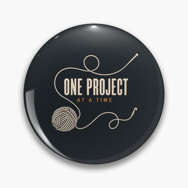 Item preview, One Project at a Time – Knitting Crochet Project Tote Bag designed and sold by astersgraphics.