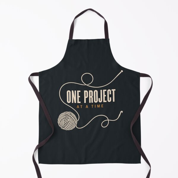 Item preview, One Project at a Time – Knitting Crochet Project Tote Bag designed and sold by astersgraphics.