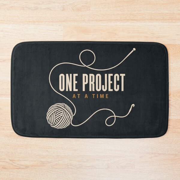 Item preview, One Project at a Time – Knitting Crochet Project Tote Bag designed and sold by astersgraphics.