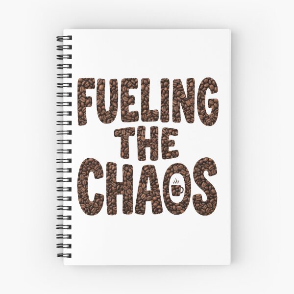 Item preview, Fueling The Chaos - Coffee Bean Typography Quote Art designed and sold by Sanan Israyilli.