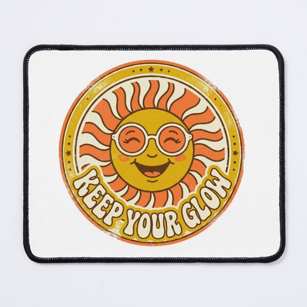 Item preview, Keep Your Glow - Vintage 70s Retro Smiling Sun Badge designed and sold by Sanan Israyilli.