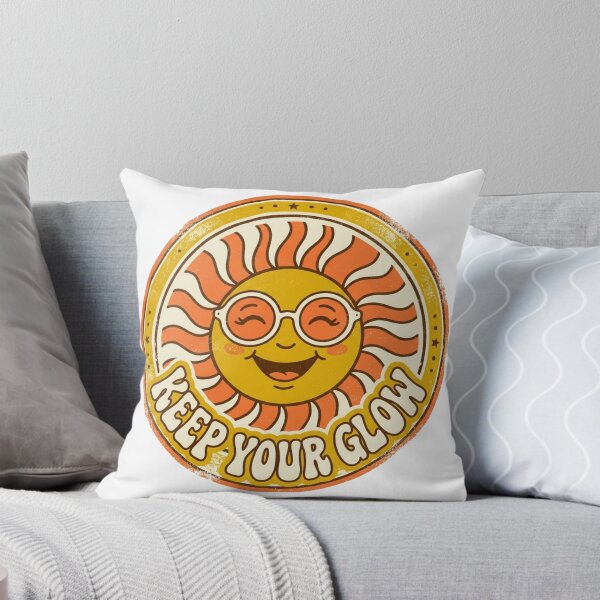 Item preview, Keep Your Glow - Vintage 70s Retro Smiling Sun Badge designed and sold by Sanan Israyilli.
