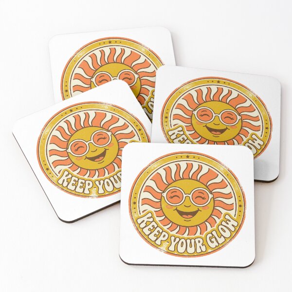 Item preview, Keep Your Glow - Vintage 70s Retro Smiling Sun Badge designed and sold by Sanan Israyilli.