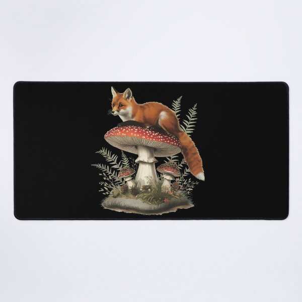 Item preview, Vintage Fox on Amanita Mushroom Dark Cottagecore Botanical Sticker designed and sold by Youram.
