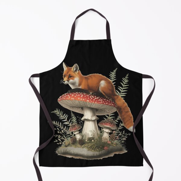 Item preview, Vintage Fox on Amanita Mushroom Dark Cottagecore Botanical Sticker designed and sold by Youram.