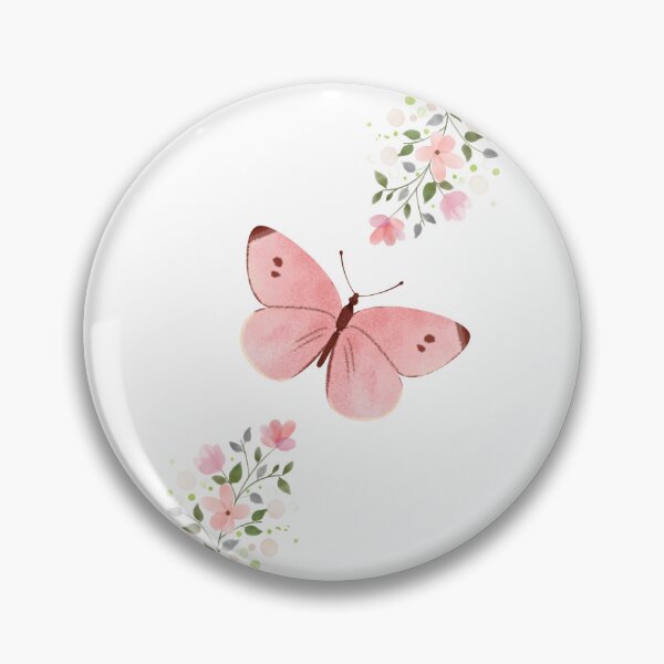 Item preview, Pink Butterfly Floral Watercolor designed and sold by moon2020m.