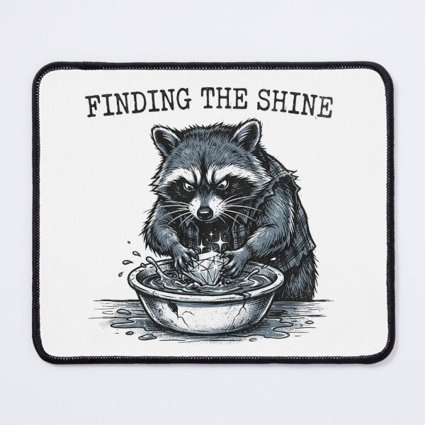 Item preview, Finding The Shine - Vintage Raccoon Washing Diamond Art designed and sold by Sanan Israyilli.