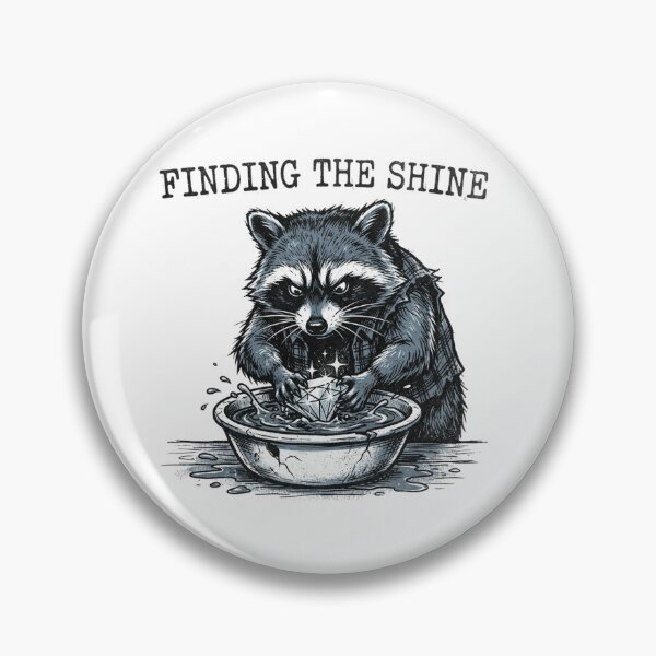 Item preview, Finding The Shine - Vintage Raccoon Washing Diamond Art designed and sold by Sanan Israyilli.