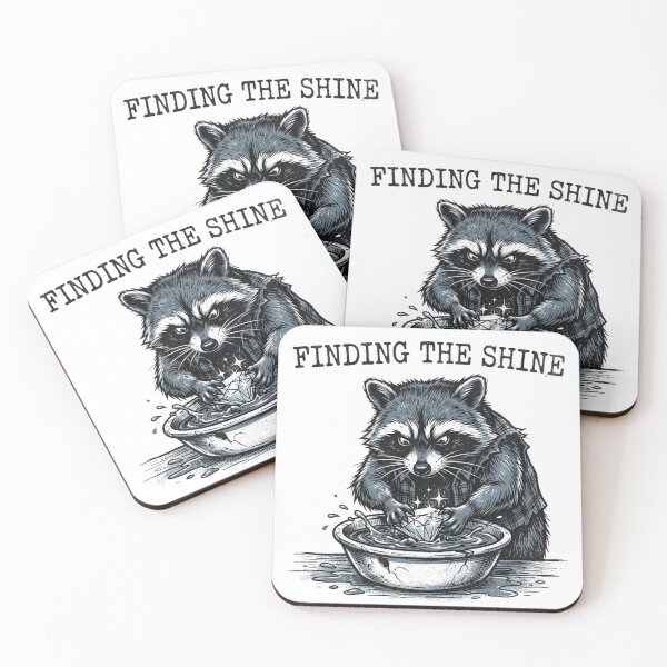 Item preview, Finding The Shine - Vintage Raccoon Washing Diamond Art designed and sold by Sanan Israyilli.