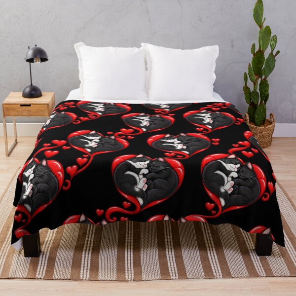 Item preview, Two Cats One Heart – Cute Black Cat Love Design designed and sold by BigfeetLittlepaws.