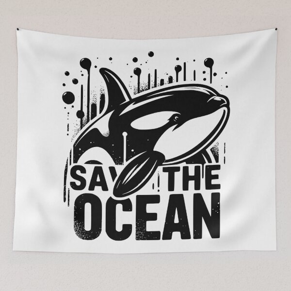Item preview, Save the oceans orcas environmental climate essential t-shirt designed and sold by Knowvhere.