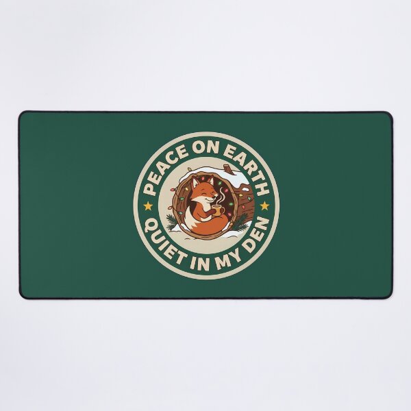 Item preview, Peace On Earth Quiet In Den Fox Badge designed and sold by DripCultureLab.