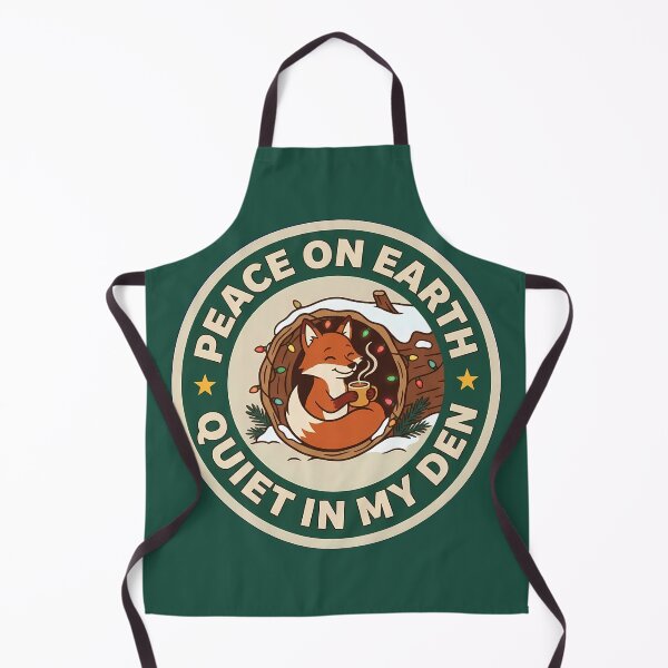 Item preview, Peace On Earth Quiet In Den Fox Badge designed and sold by DripCultureLab.
