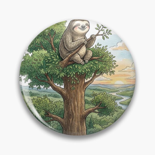Item preview, Patience is a Power - Cute Watercolor Sloth on Tree designed and sold by Sanan Israyilli.