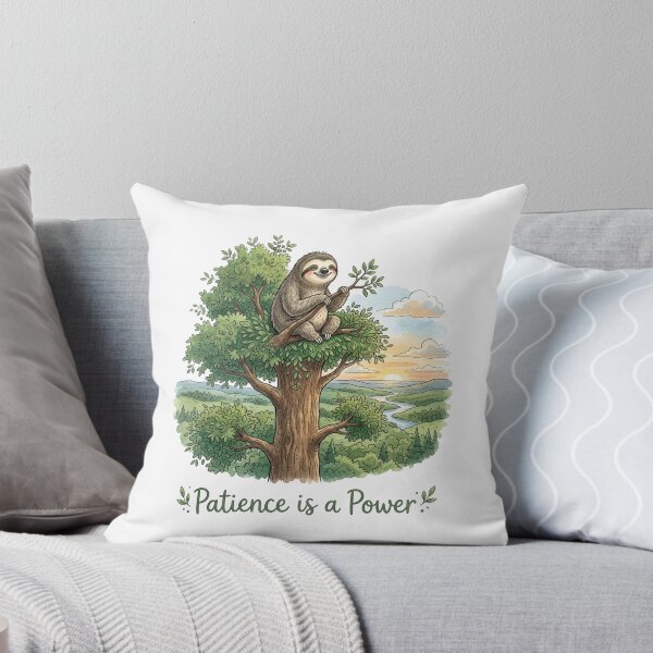 Item preview, Patience is a Power - Cute Watercolor Sloth on Tree designed and sold by Sanan Israyilli.