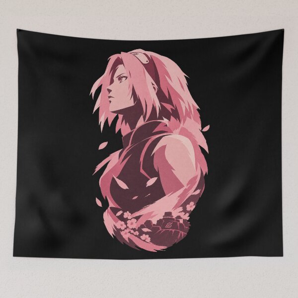 Item preview, Sakura Haruno Cherry Blossom Silhouette – Naruto Art designed and sold by · GAMING SOUL ·.