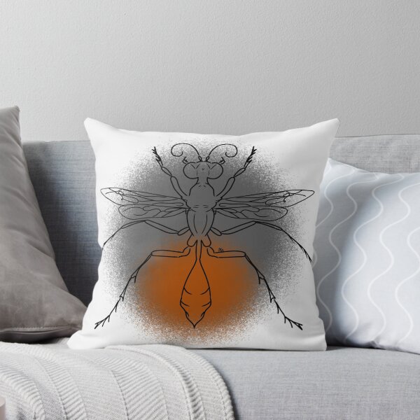 Item preview, Thread-Waisted Wasp Line-art (Grey & Brown) designed and sold by Burnt_Pikachu.
