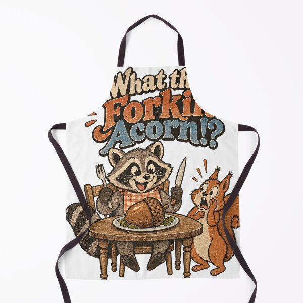 Item preview, Vintage Distressed Raccoon Eating Acorn With Fork While Squirrel Looks Shocked – What the Forkin Acorn Retro Graphic designed and sold by Jetgreenstudio.