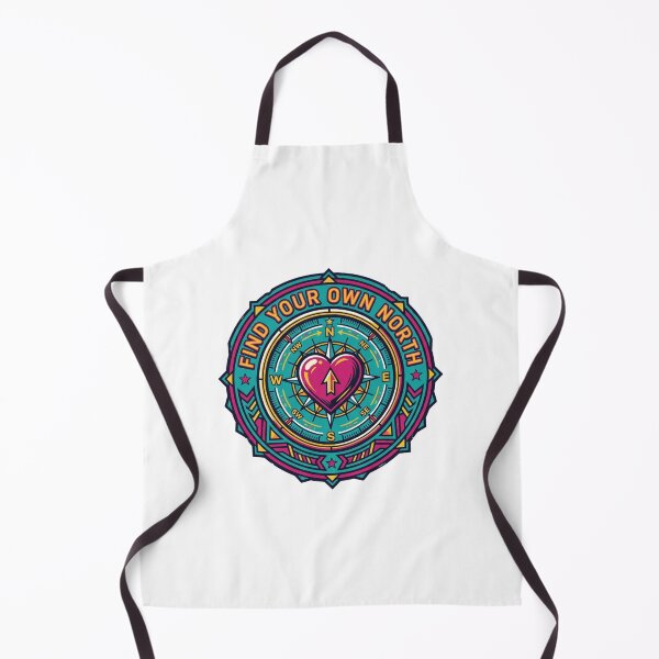 Item preview, Find Your Own North - Colorful Heart Compass Badge designed and sold by Sanan Israyilli.