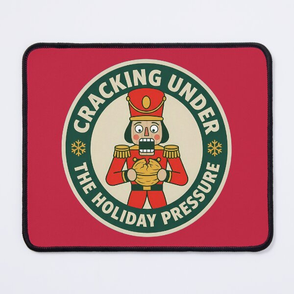 Item preview, Cracking Under Holiday Pressure Nutcracker Badge designed and sold by DripCultureLab.