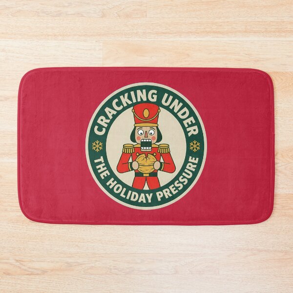 Item preview, Cracking Under Holiday Pressure Nutcracker Badge designed and sold by DripCultureLab.