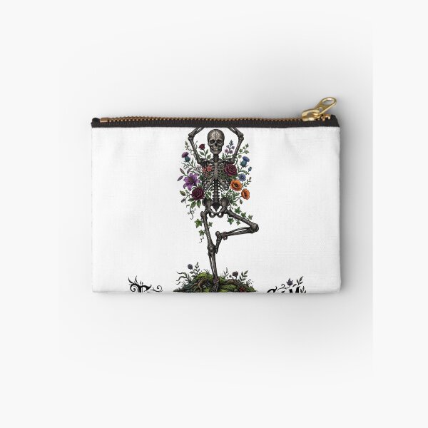 Item preview, Finding My Inner Calm - Gothic Yoga Skeleton Floral Art designed and sold by Sanan Israyilli.