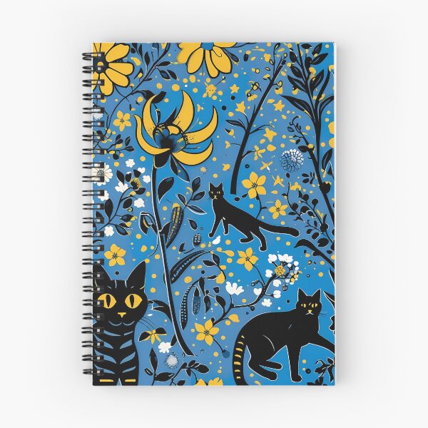 Item preview, Black Cats in a Moonlit Flower Garden designed and sold by NellCanvas.