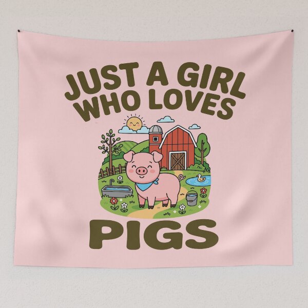 Item preview, Just A Girl Who Loves Pigs Cute Pig Lover designed and sold by Colorfulman.