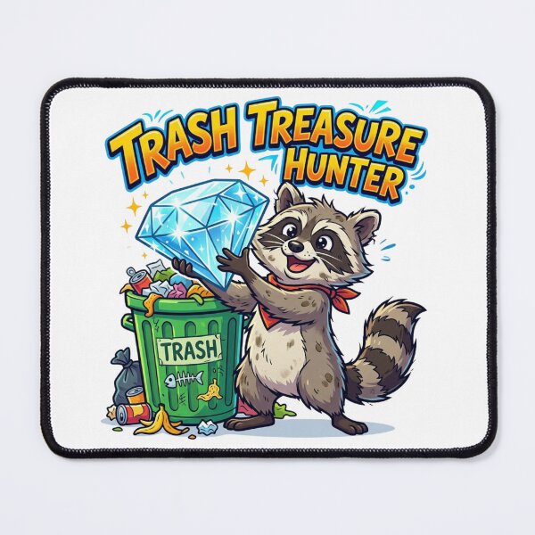 Item preview, Trash Treasure Hunter - Cute Cartoon Raccoon and Diamond designed and sold by Sanan Israyilli.