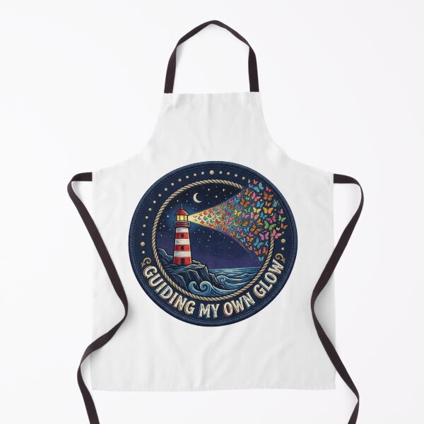 Item preview, Guiding My Own Glow - Vintage Lighthouse Butterfly Patch designed and sold by Sanan Israyilli.