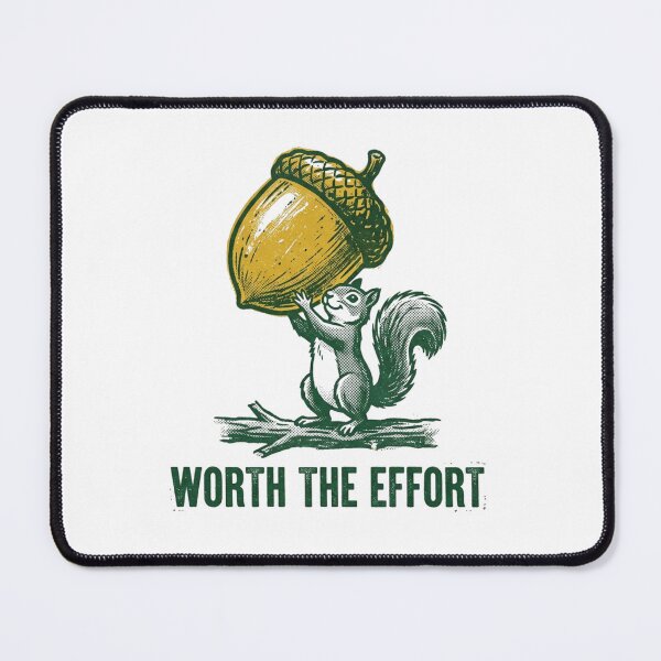 Item preview, Worth The Effort - Vintage Squirrel and Giant Acorn Art designed and sold by Sanan Israyilli.