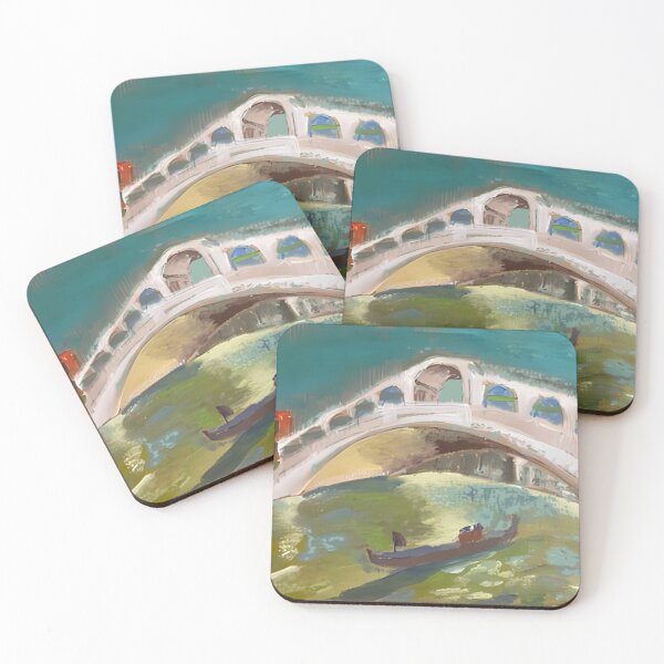 Item preview, Venetian Rialto Bridge Impressionist Art designed and sold by AtmosphereLab.