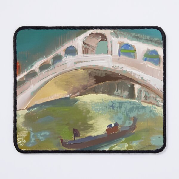Item preview, Venetian Rialto Bridge Impressionist Art designed and sold by AtmosphereLab.