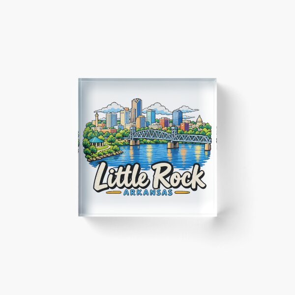 Item preview, Hand Drawn Little Rock Arkansas Travel Souvenir Landmark Gift designed and sold by MichaeIRellov.