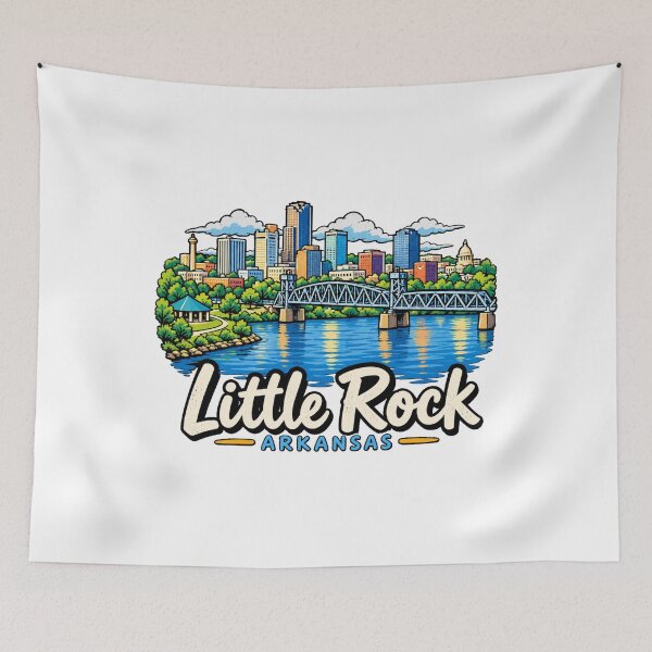 Item preview, Hand Drawn Little Rock Arkansas Travel Souvenir Landmark Gift designed and sold by MichaeIRellov.