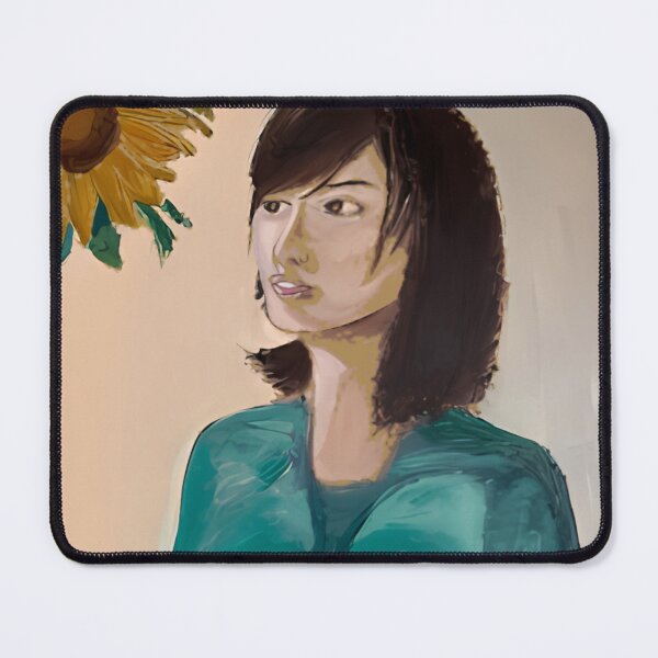 Item preview, Woman with Sunflower Impressionist Portrait Art designed and sold by AtmosphereLab.