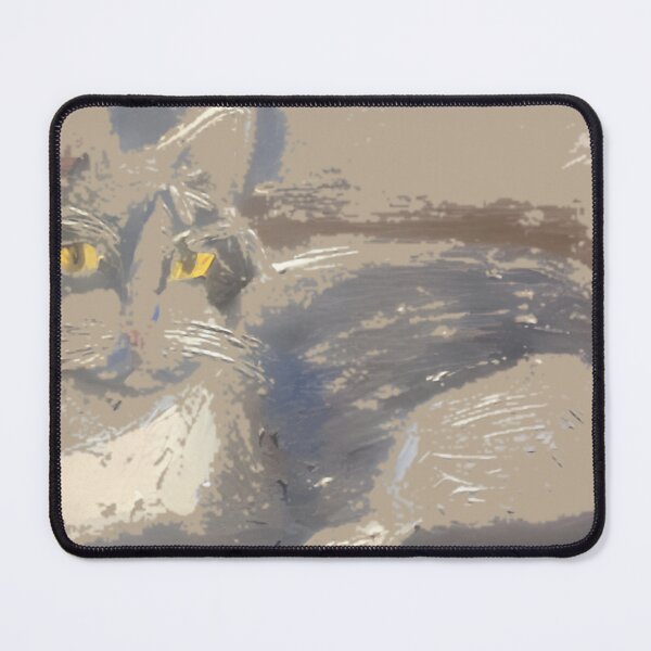 Item preview, Alert Resting Cat Impressionist Oil Art designed and sold by AtmosphereLab.