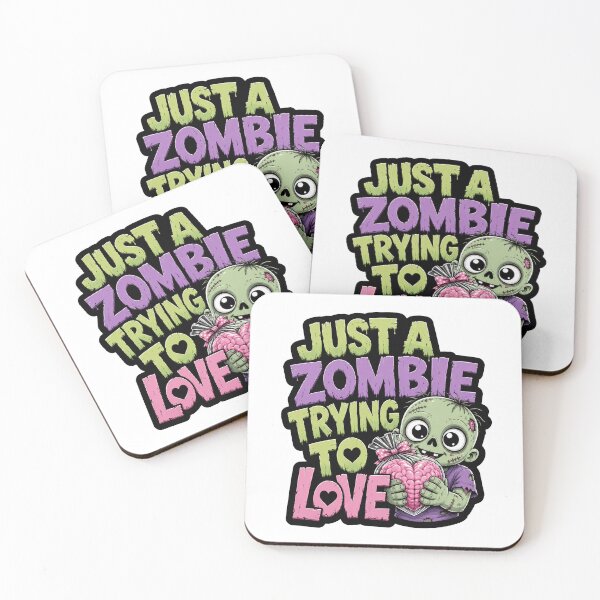 Item preview, Just a Zombie Trying to Love - Cute Zombie Quote designed and sold by der-berliner.