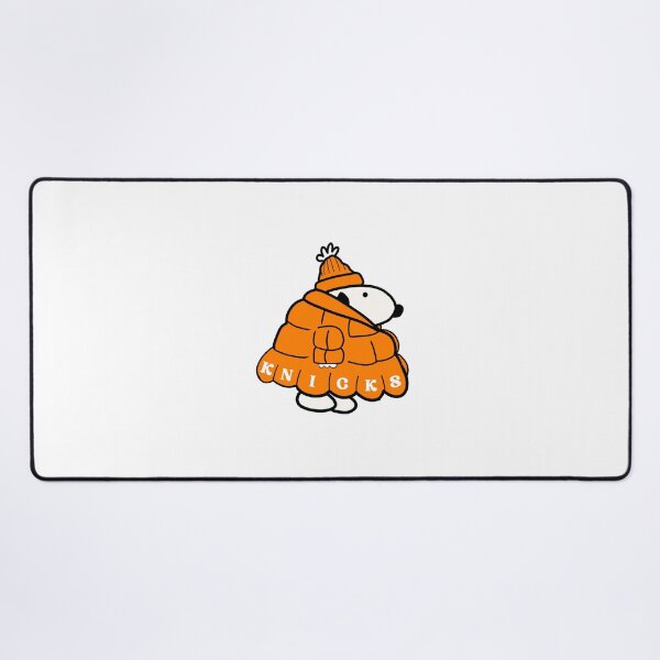 Item preview, New York Knicks Snoopy in a Puffer Jacket designed and sold by gardenstatestudio.