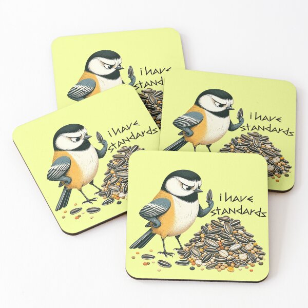 Item preview, Funny Bird I Have Standards Picky Bird Nerd Sticker designed and sold by KaBaRen.