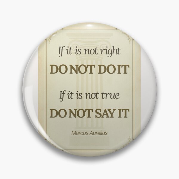 Item preview, If It Is Not Right Do Not Do It - Marcus Aurelius - Elegant Script Stoic Quote - Black and Gold Version designed and sold by Stoic Core.